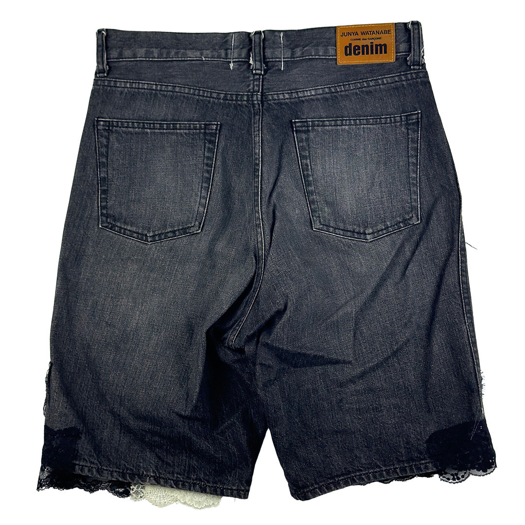 Lace Rebuild Denim Shorts