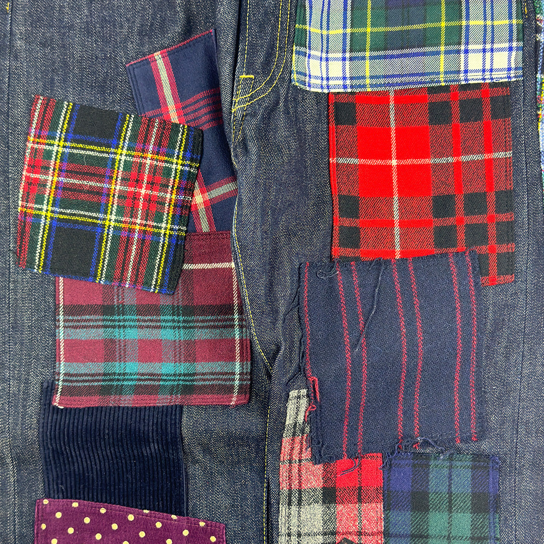 Plaid Patches Denim