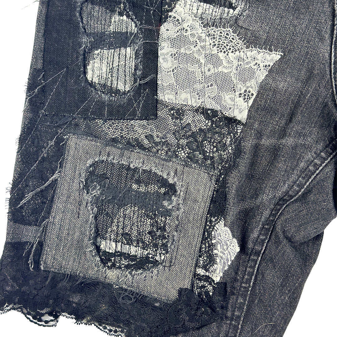 Lace Rebuild Denim Shorts