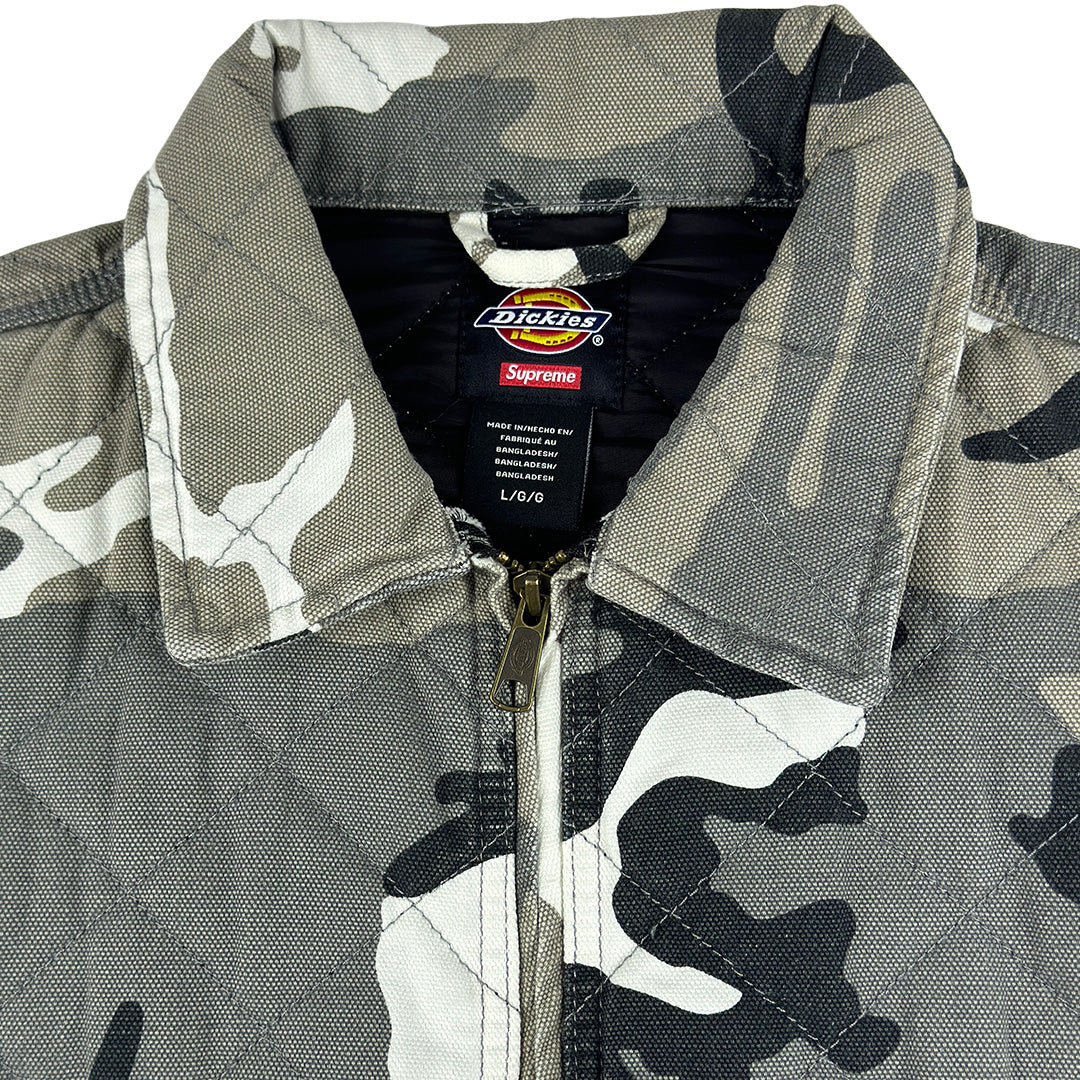 Quilted Snow Camo Work Jacket