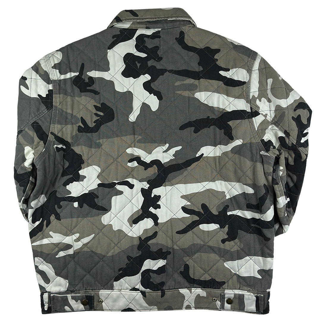 Quilted Snow Camo Work Jacket