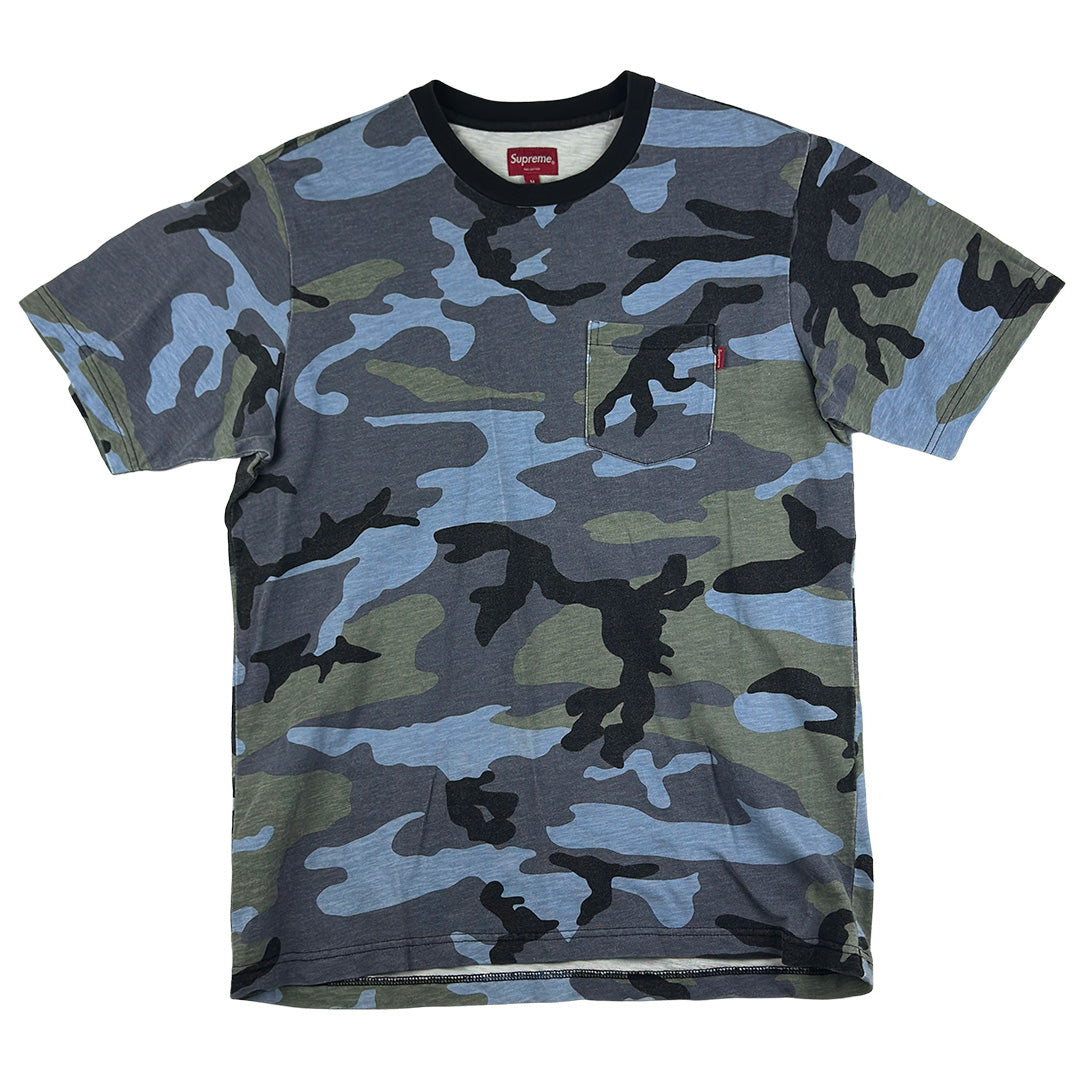 Blue Camo Pocket Tee