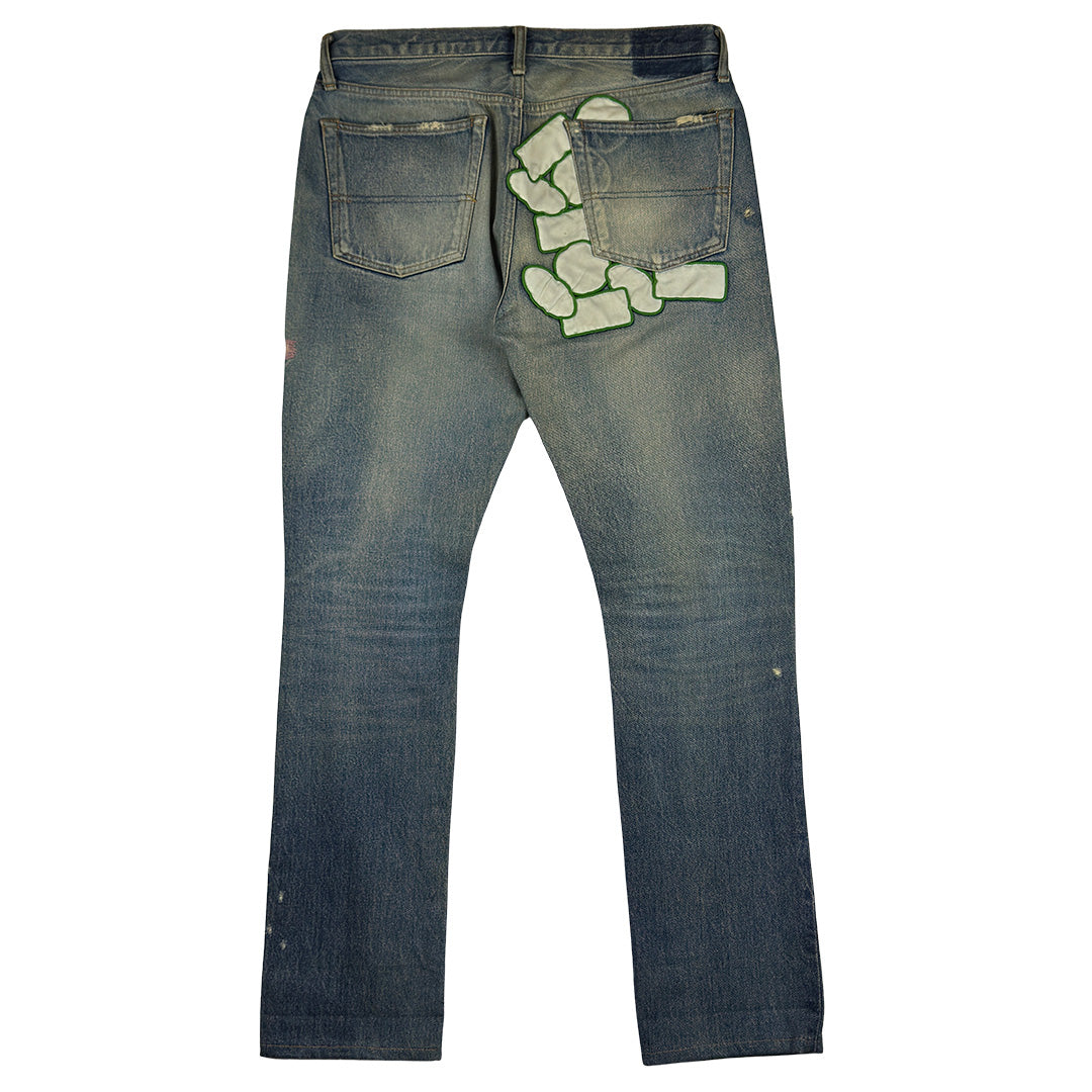 "But Beautiful" Allover Back Patch Denims
