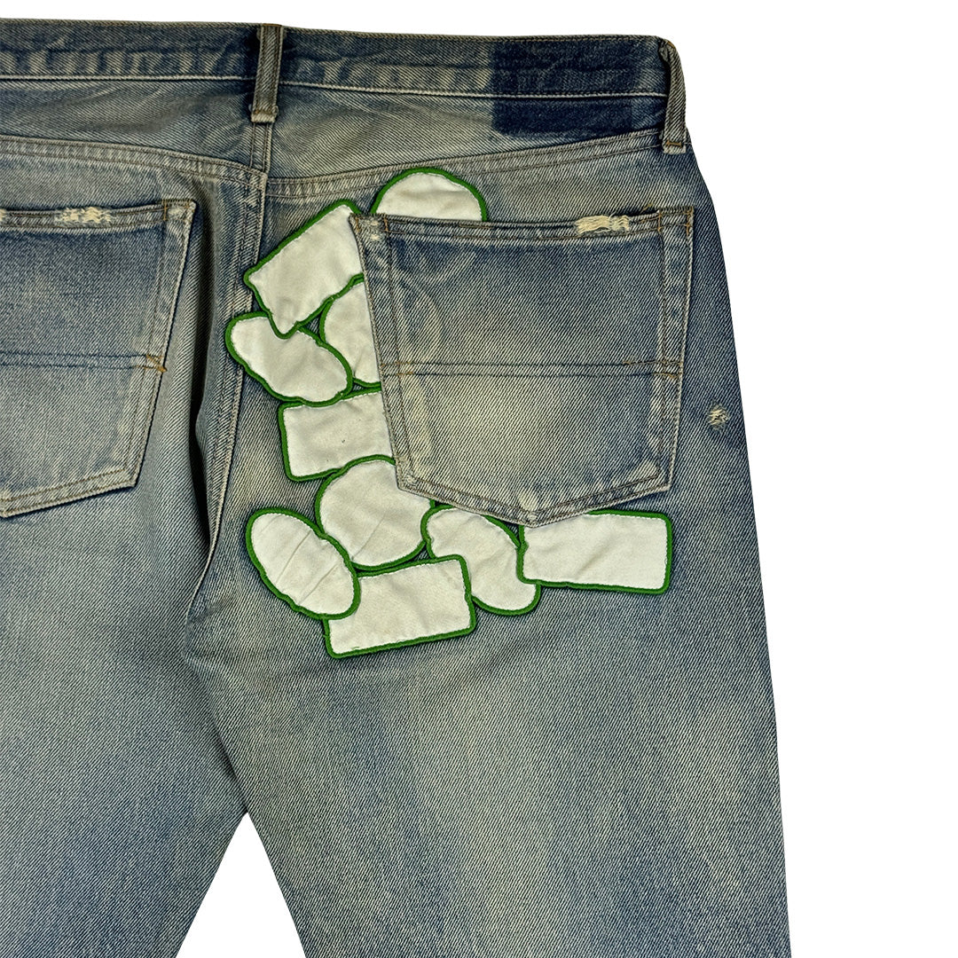 "But Beautiful" Allover Back Patch Denims