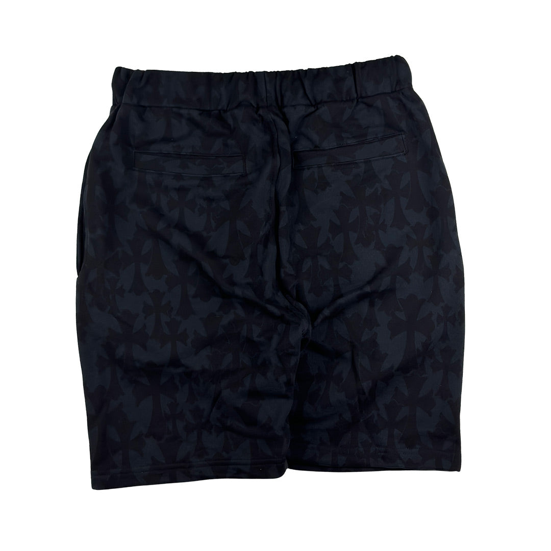 Black Allover Cemetery Shorts