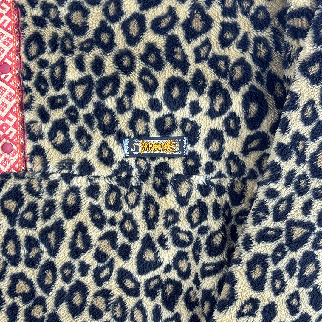 Leopard Snap Closure Fleece