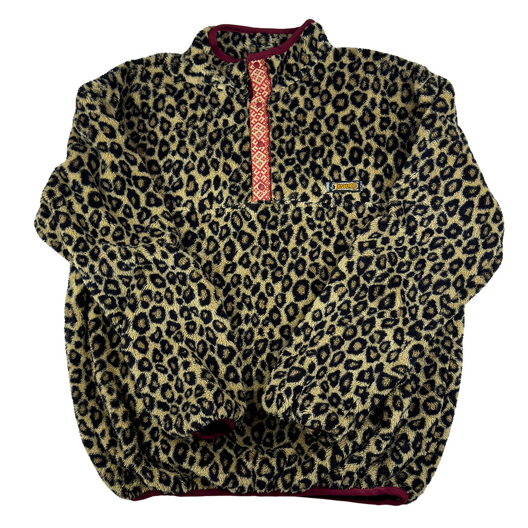 Leopard Snap Closure Fleece