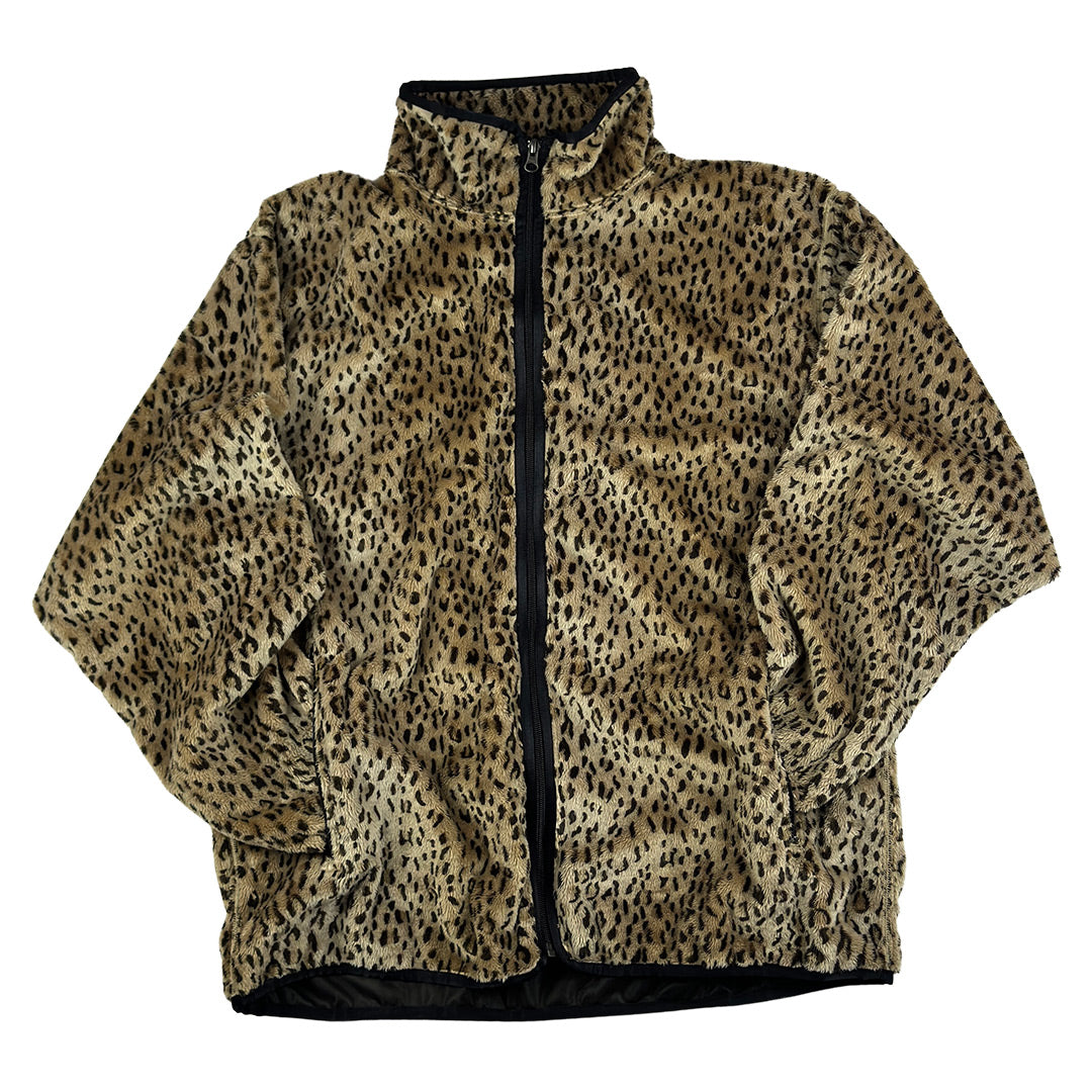 Cheetah Full Zip Fleece Piping Jacket